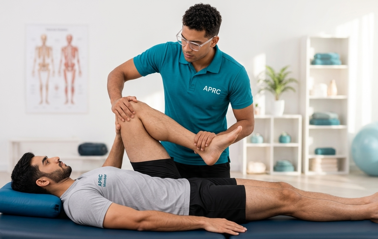 APRC physiotherapist treating patient with orthopedic condition
