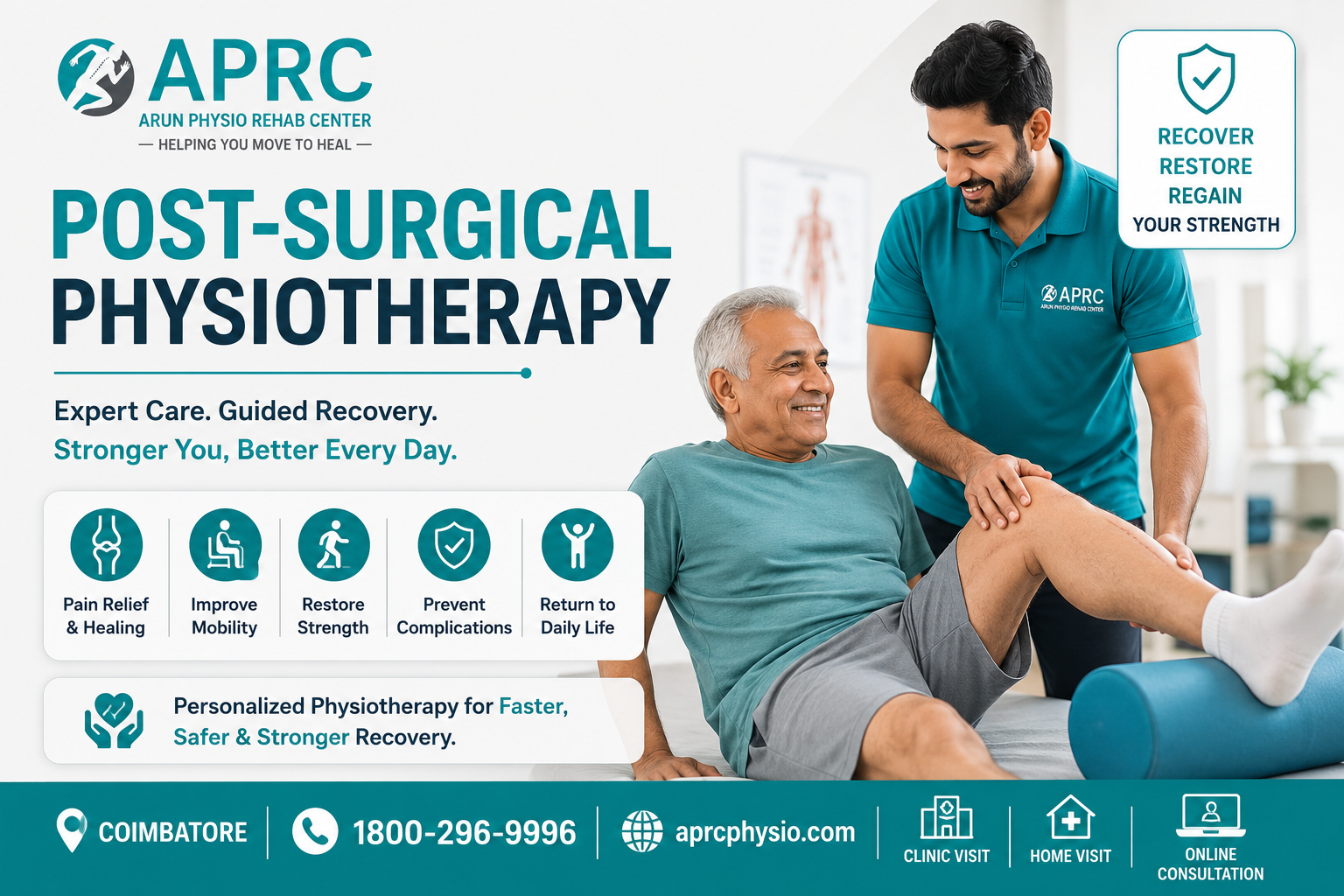 Post-Surgical Physiotherapy in Coimbatore: Safe Rehabilitation After Surgery for Faster, Stronger, and More Confident Recovery
